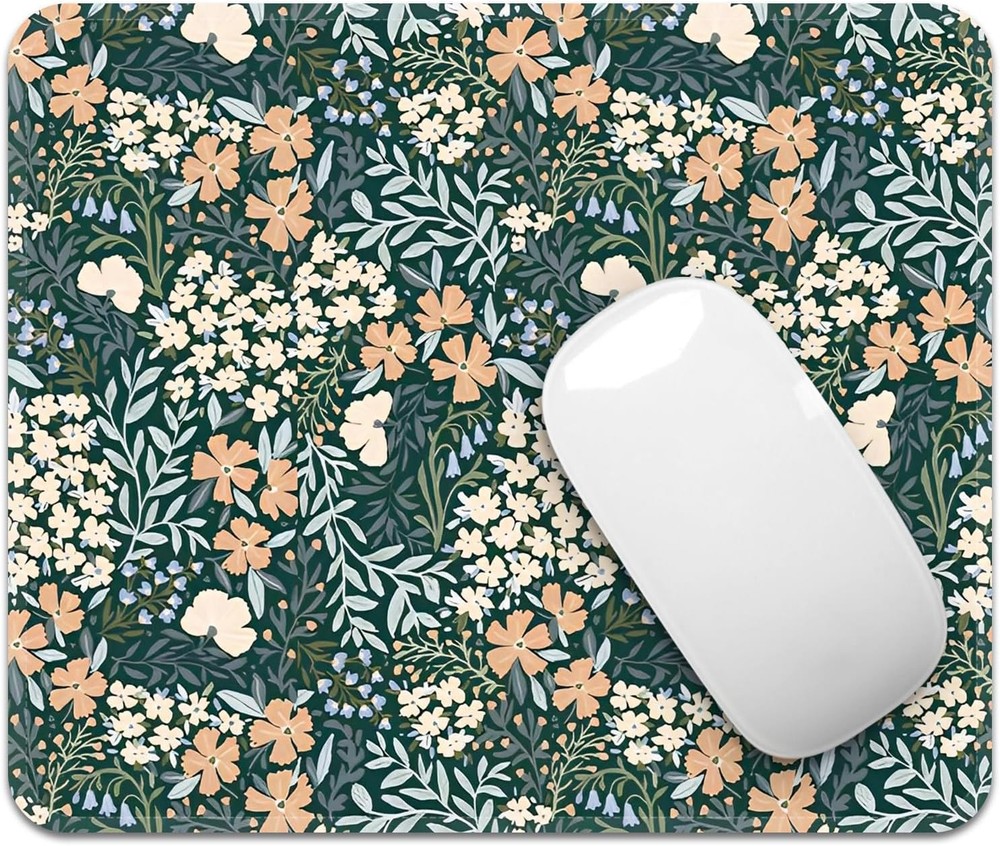 Premium Washable Square Mouse Pad MP07-Flower with Stitched Edge