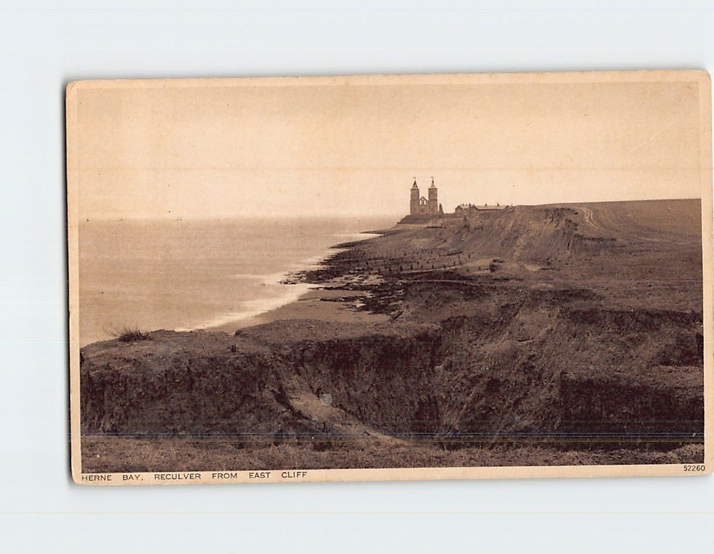 Postcard Herne Bay From East Cliff Reculver England