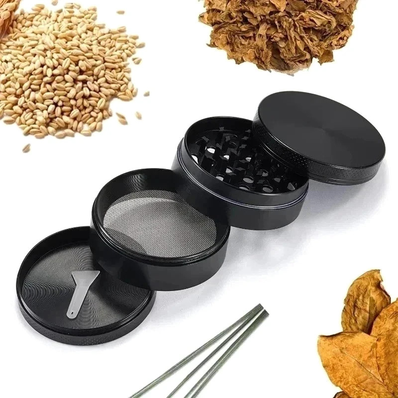 4 Layer 4 inches LARGE Portable Zinc Alloy Grinder Herb & Spice Tobacco-Grinder
