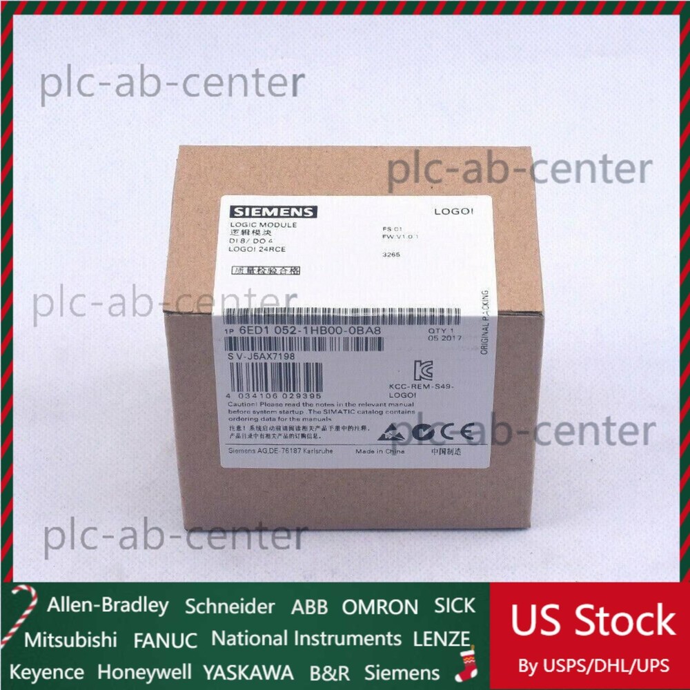New Siemens 6ED1052-1HB00-0BA8 6ED1 052-1HB00-0BA8 LOGO 24RCE logic module