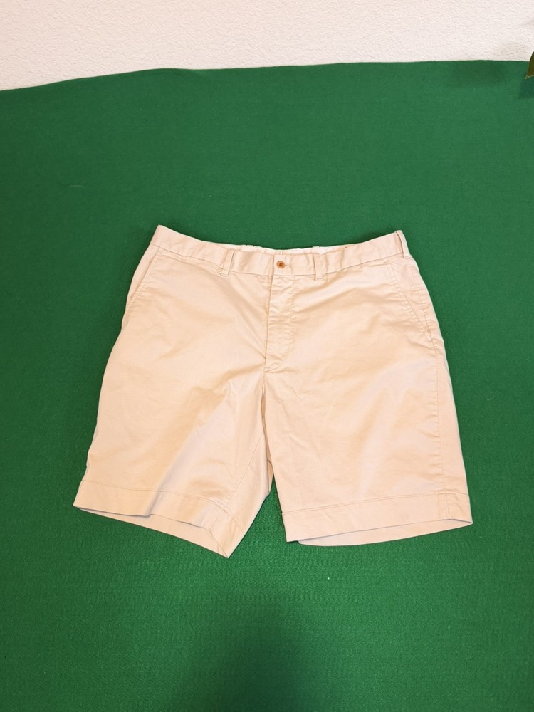 Polo Golf Ralph Lauren Classic Fit Chinos Shorts Khaki Beige Tan Size 36 Preppy