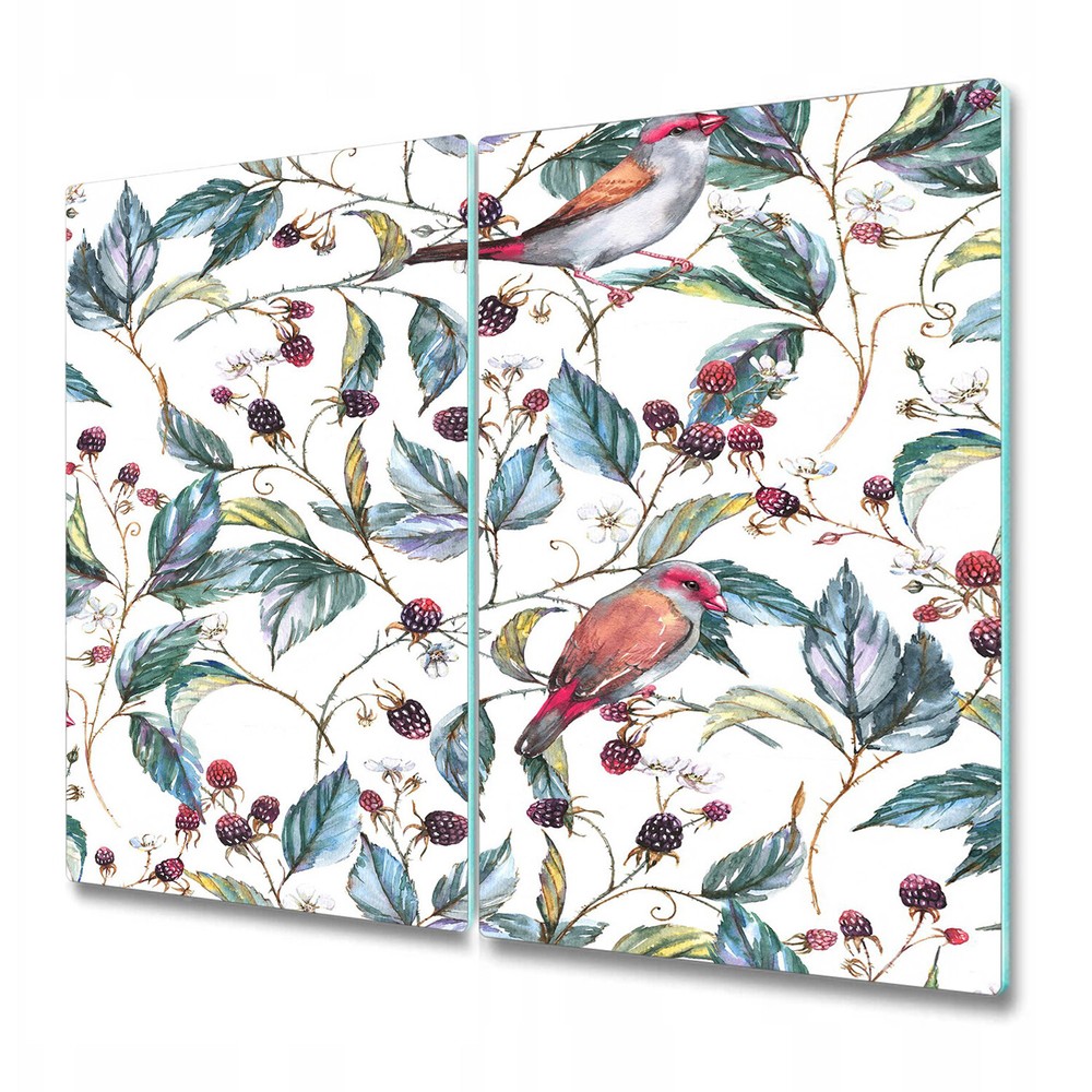 Glass Worktop Saver Kitchen Vintage Birds Birds On Branch Branch 2x30x52