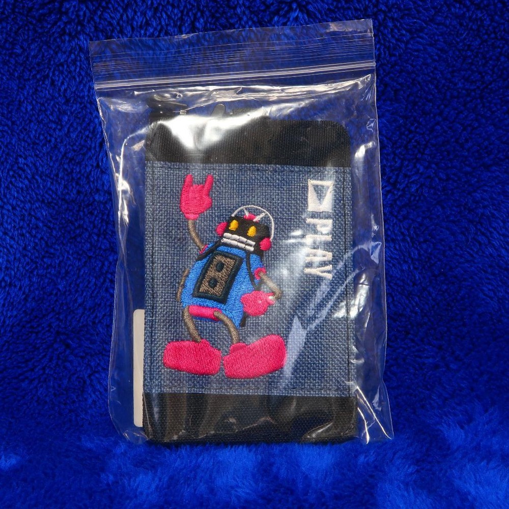 Kinnikuman Stekase King Pass Case Color Black Blue Gray Embroidery Anime Goods