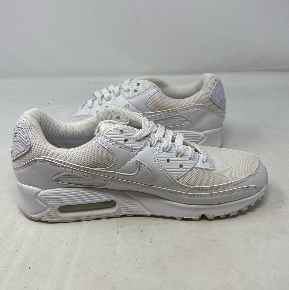 Nike Air Max 90 Shoes Women Size 8.5 Triple White Running Sneakers DH8010-100