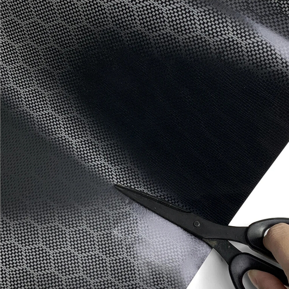 Diamond Forged Carbon Fiber Black Vinyl Car Wrap Sticker Decal Change Color Film