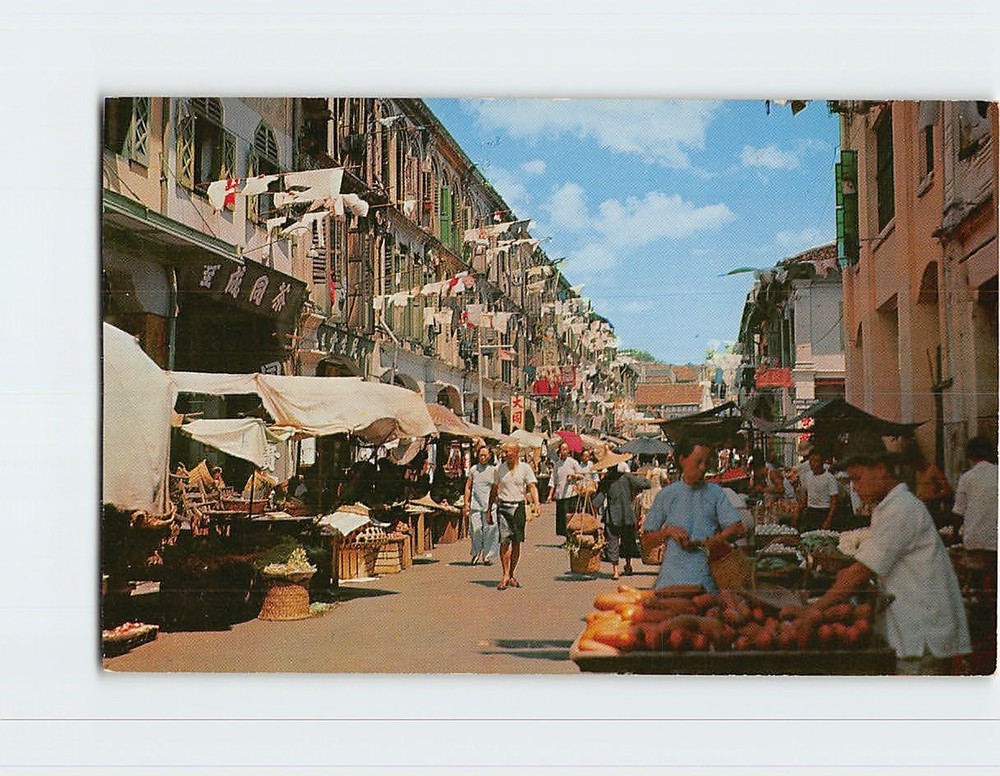 Postcard A Chinatown Scene Singapore