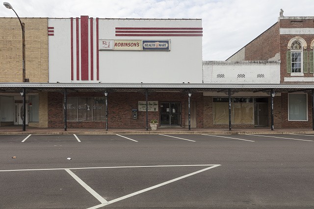 Holly Springs Mississippi 2010s Downtown Buildings Robinsons Health Mart