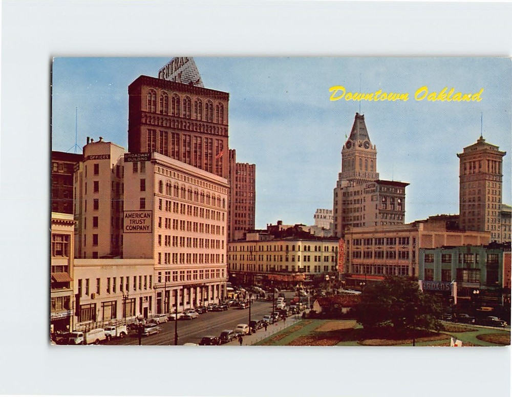 Postcard Heart of Metropolitan Oakland Downtown California USA North America