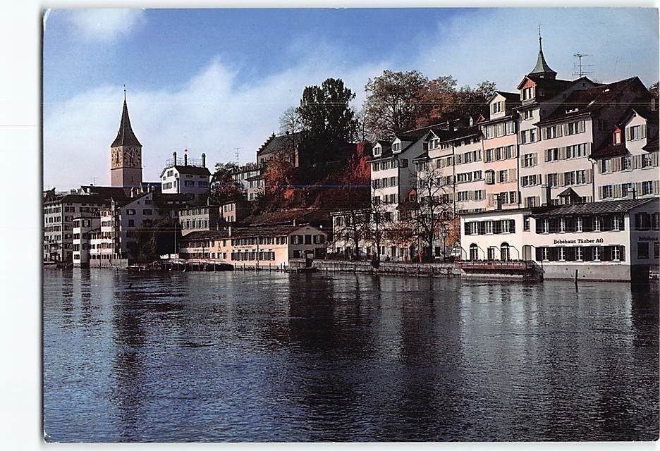 Postcard Scenic VIew in Zürich Switzerland