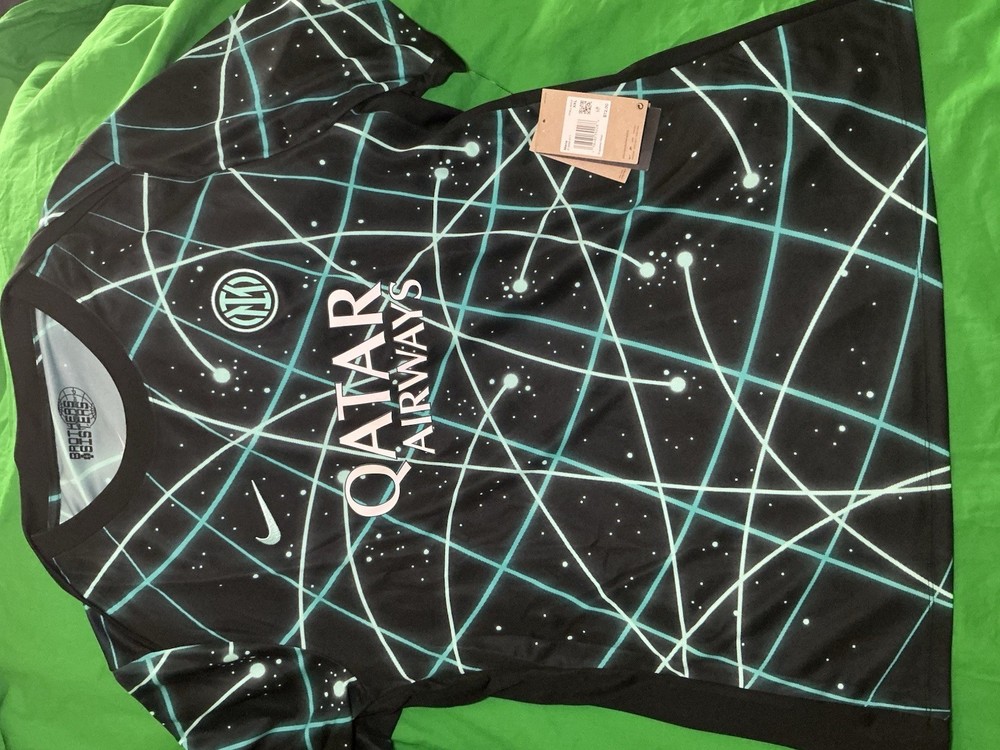 Nike Men Inter-Milan Football Black Tee Soccer Jersey IF3969-011 2XL