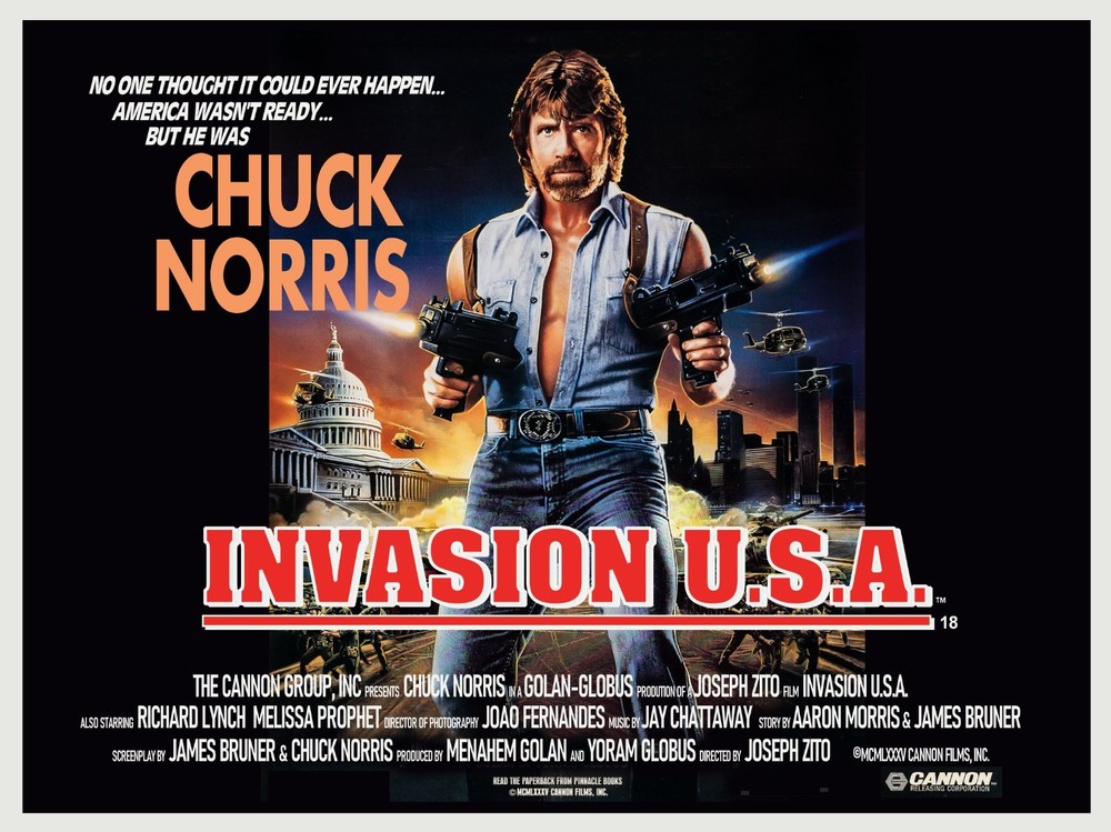 INVASION USA 1985 UK quad poster print 30x40