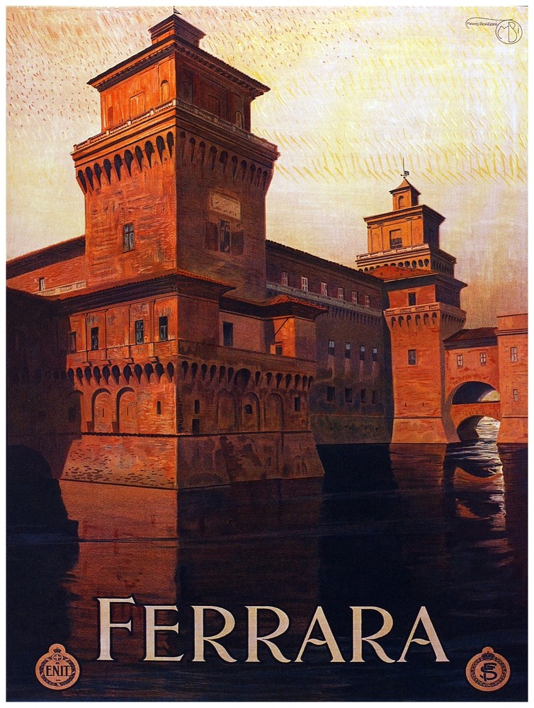 8102.Decoration Poster.Home Room wall art design.Ferrara Estense Castle Italy
