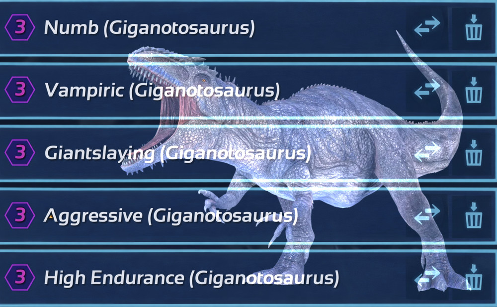 ArkSurvival Ascended PVE - Giganotosaurus Traits (All 5 Traits)