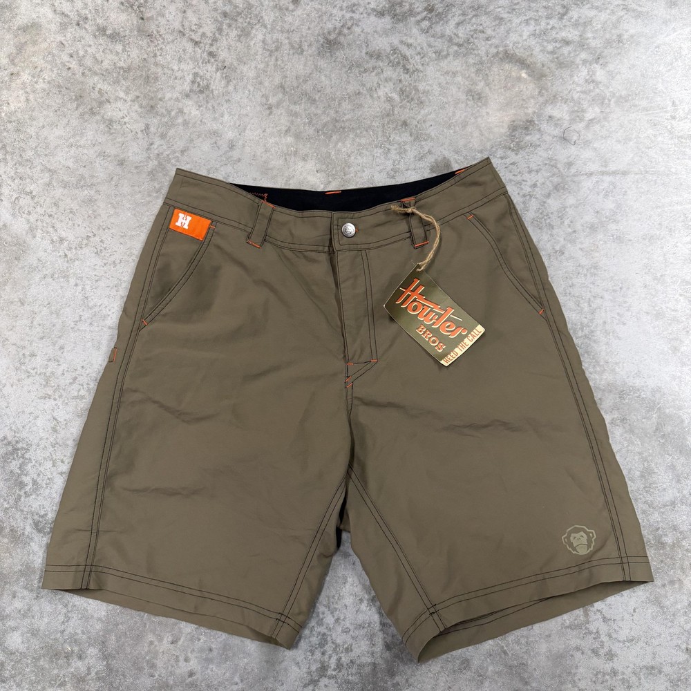 Howler Bros Shorts Mens 32 Green Horizon Chino Quick Dry Travel Outdoor 9 Inseam