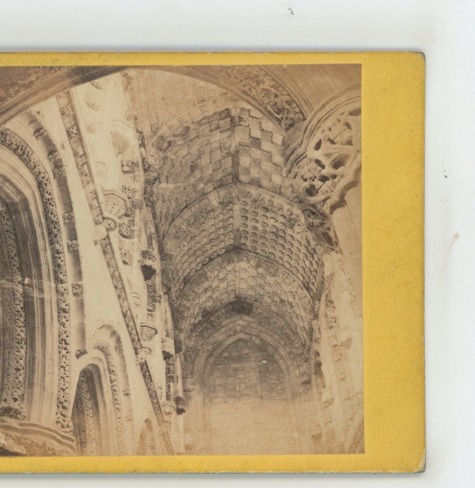 Ceiling Roslin Chapel Scotland Stereoview