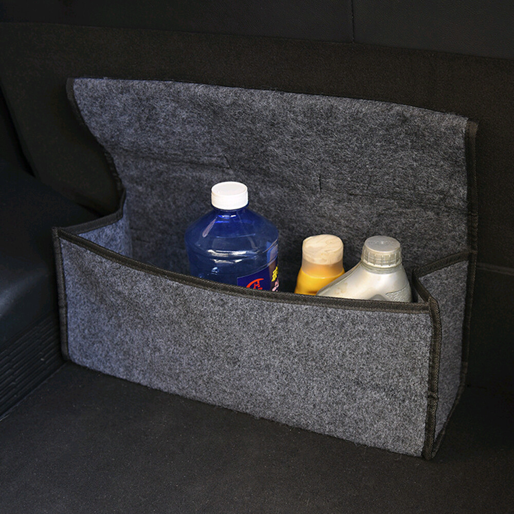 Foldable Car Trunk Organizer with Rear Seat Storage Bag Holder