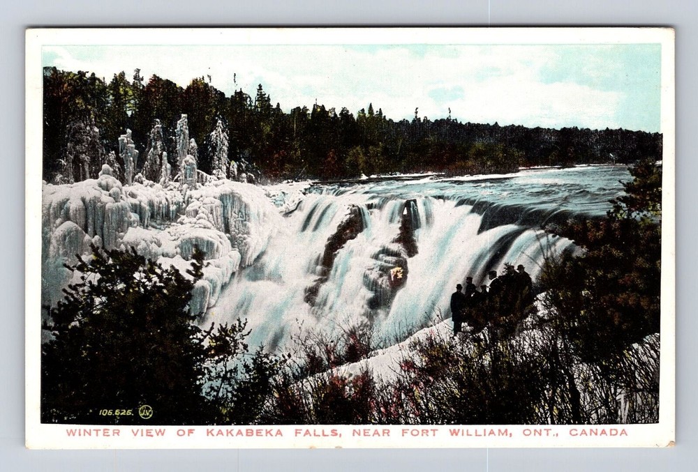 Fort William ON-Ontario Canada, Winter, Kakabeka Falls, Vintage Postcard