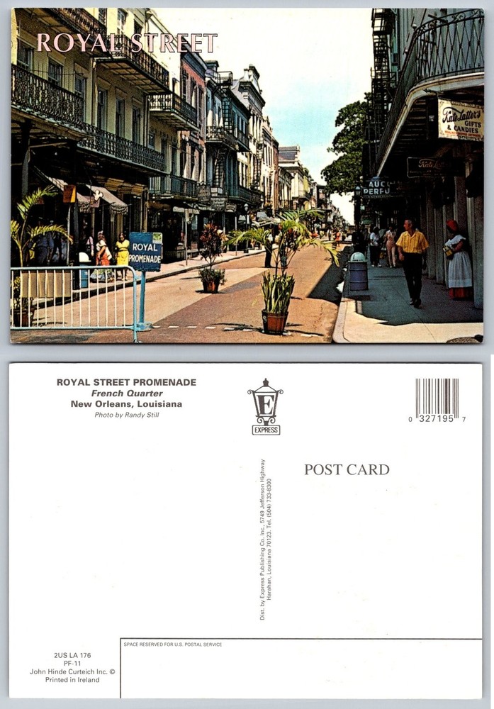Royal Street Promenade French Quarter New Orleans LA Vintage Postcard
