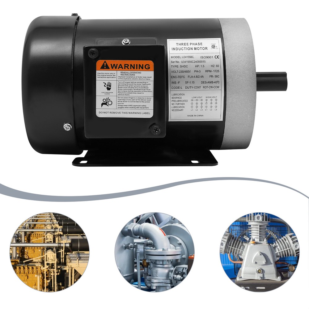 5/8 Inch Three-phase Induction Motor 1800rpm Electric Motor 230v 460v