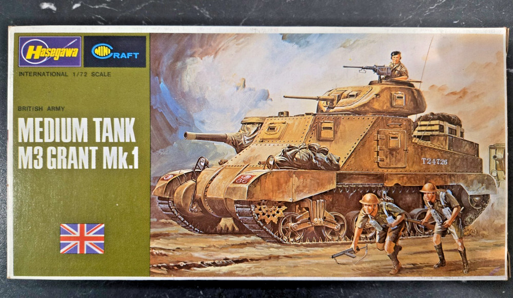1/72 WW2 British Medium Tank M3 GRANT Mk.1 - Hasegawa Minicraft 705:130