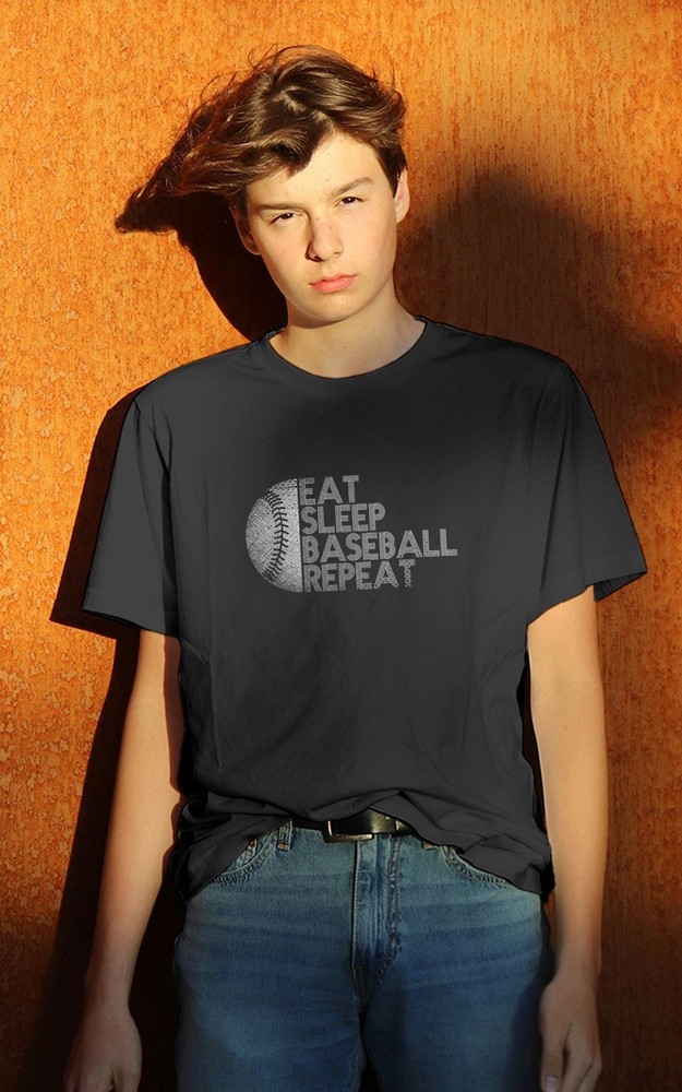 Eat Sleep Baseball Repeat Baseball Player Funny Baseball T-Shirt