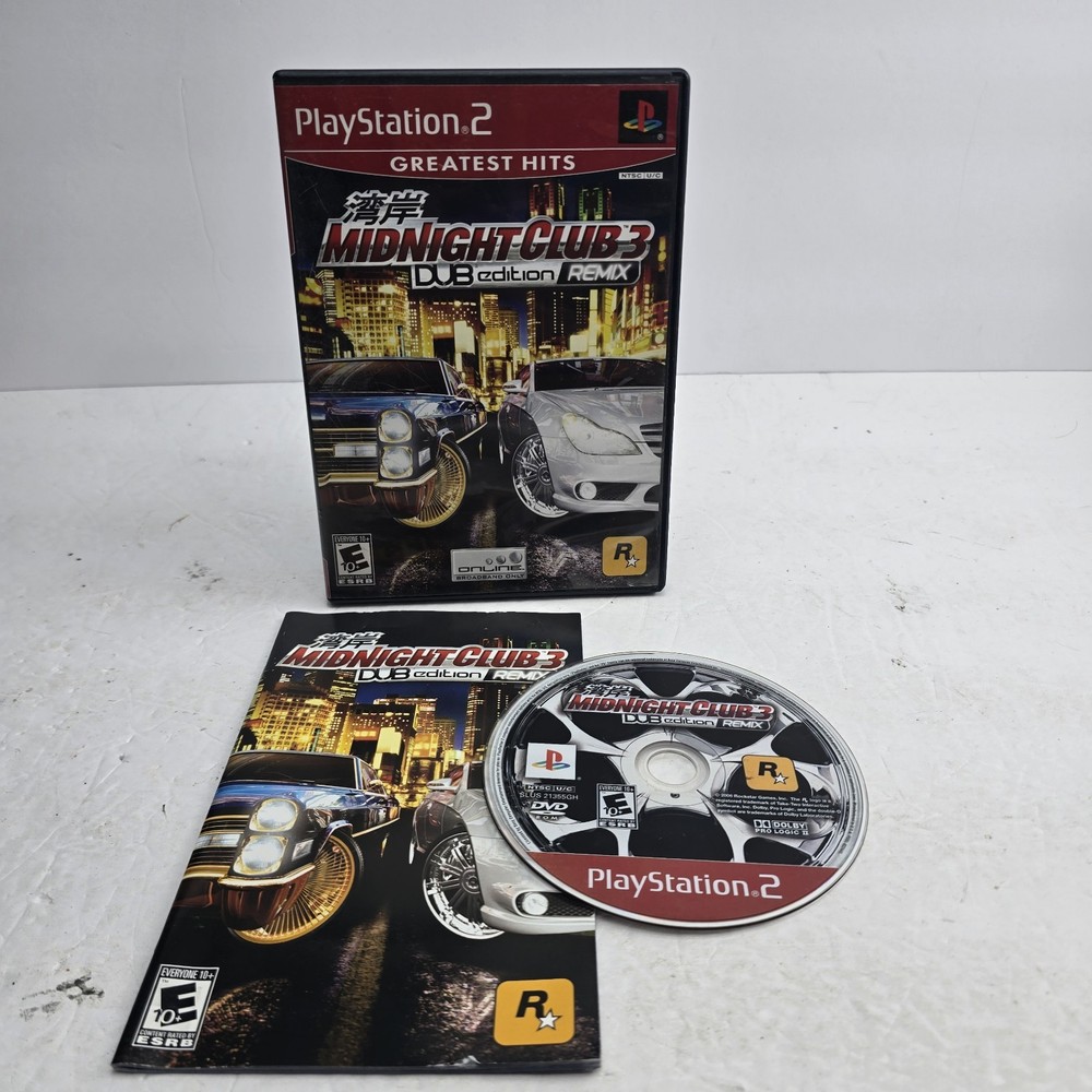 Midnight Club 3: DUB Edition - Remix (Sony PlayStation 2, 2006) Complete CIB