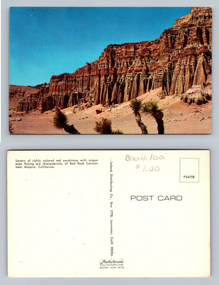 Mojave, CA-California, Red Rock Canyon Desert Scene Card Vintage Postcard