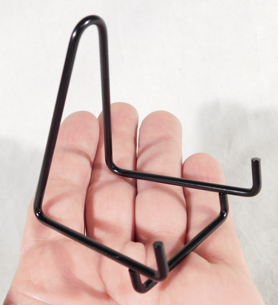 Small Black Metal Easel Stand for Compact Displays