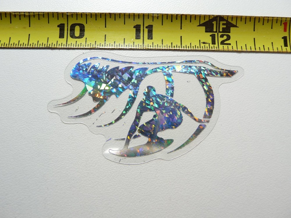 HOLOGRAPHIC SURFER SURFING WAVE  STICKER DECAL SPORTS ATHLETICS CONTEST