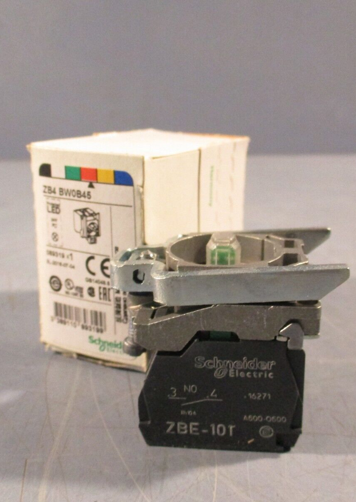 Schneider Electric Contact Block Push Button 24V Red Lens LED ZB4BW0B45