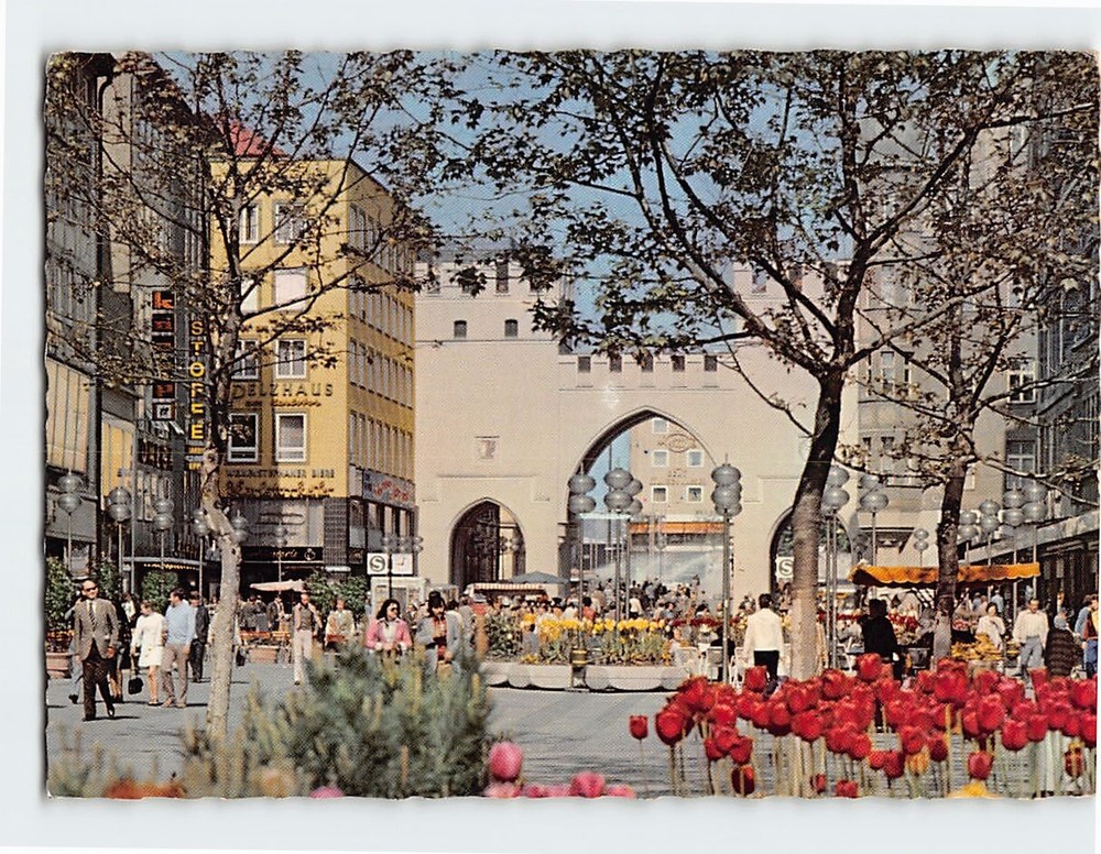 Postcard Karlstor Munich Germany
