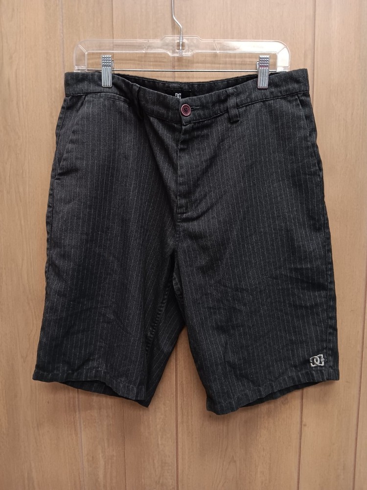 DC Shoes Shorts 32 Mens Black Chino Casual Modern Fit
