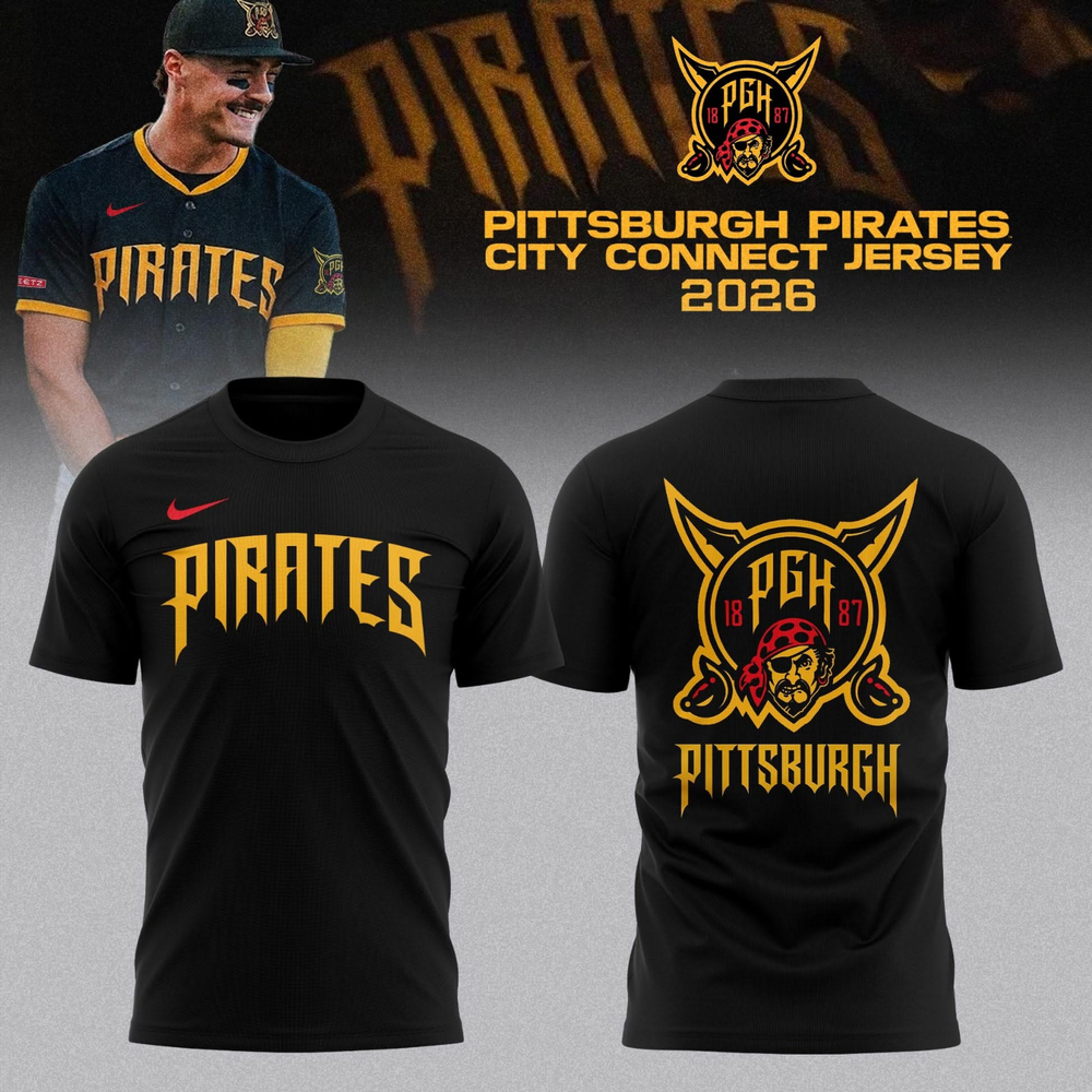 Limited Edition Men's Pittsburgh Pirates 2026 City Connect Shirt - Size S to 5XL