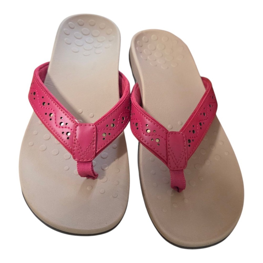 Vionic Tide II Arch Support Sandals Pink Beige Size 7.5M EUC