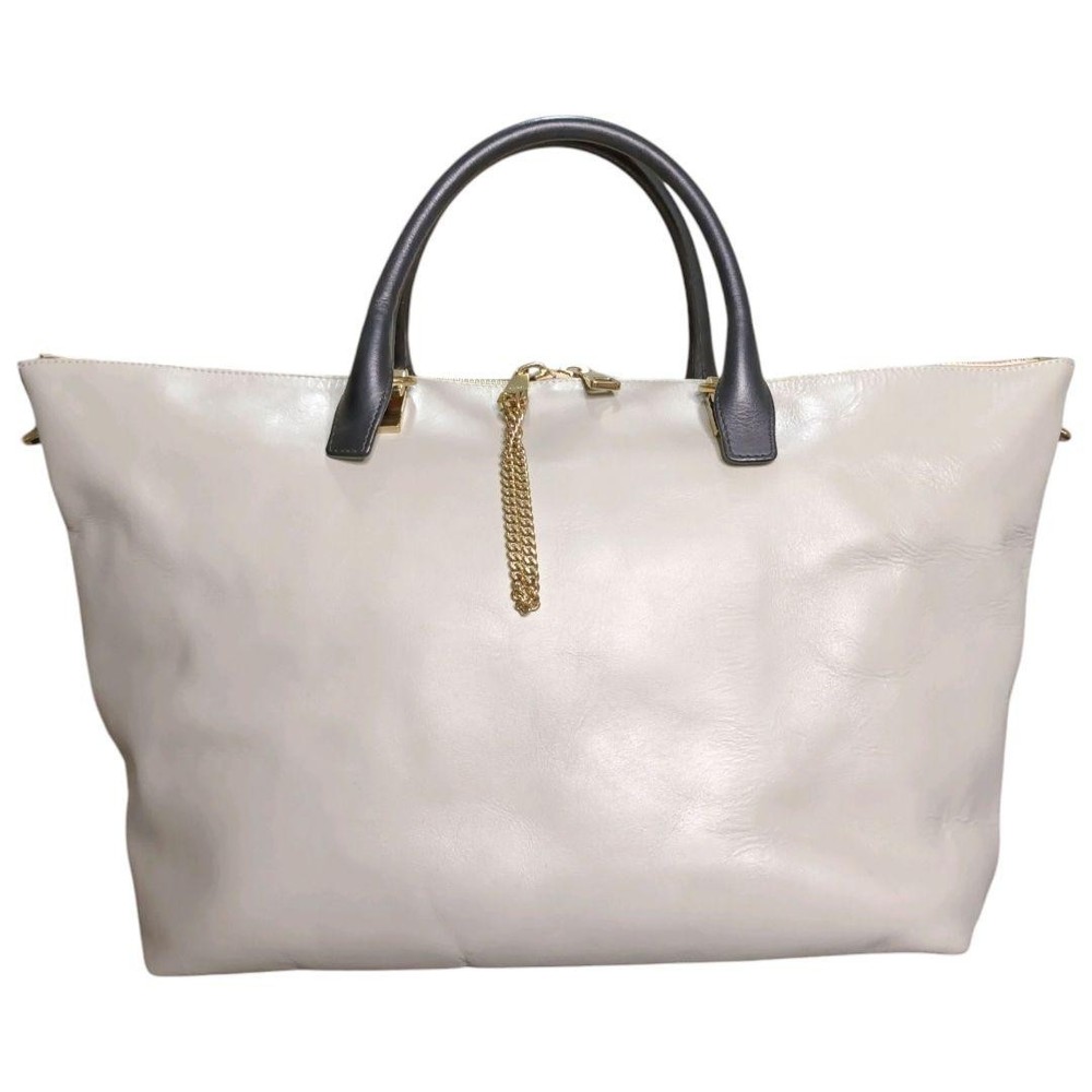 Chloe Baylee Womens Two-Tone Gray Navy Boat Chain Shoulder Bag