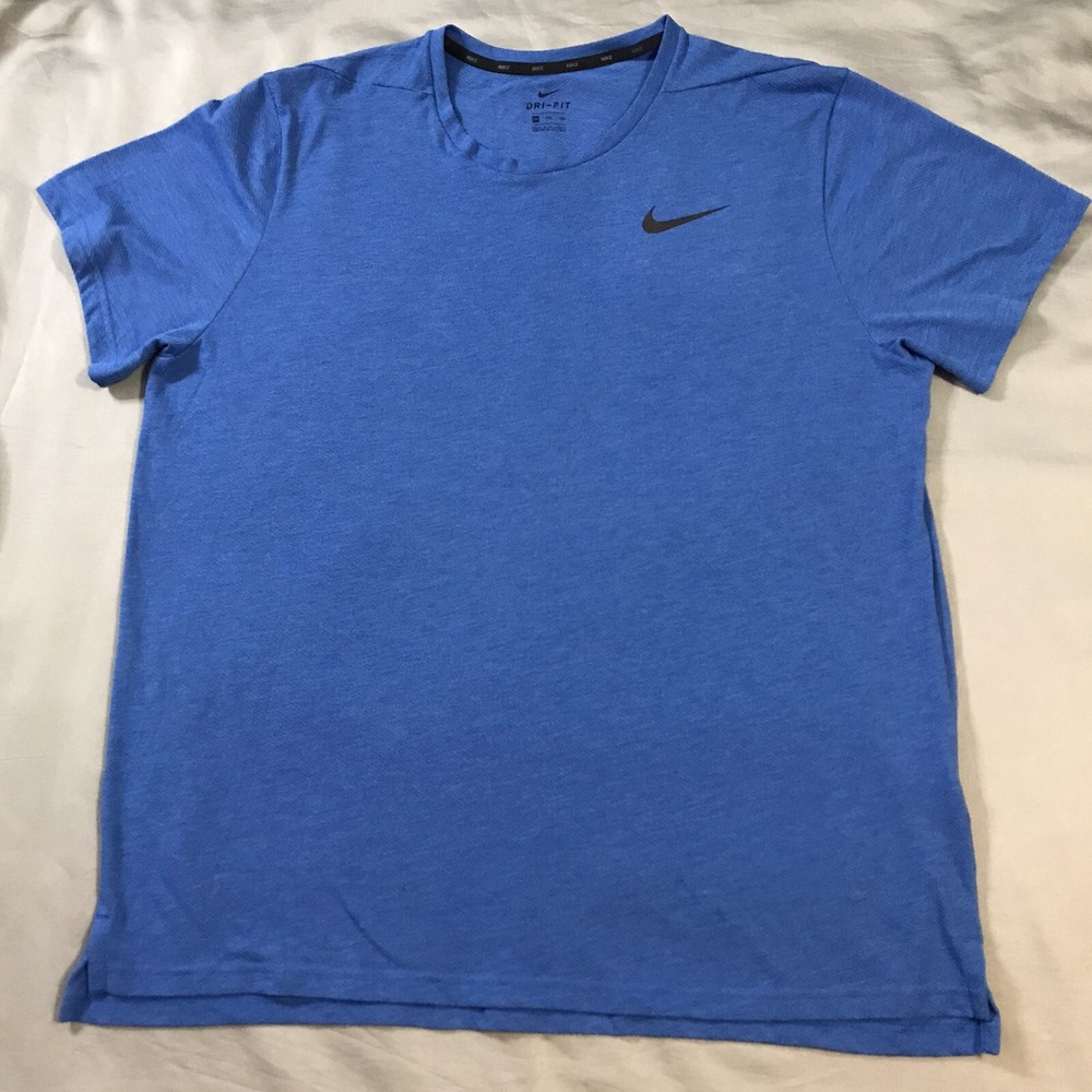 Nike Shirt Mens 2XL XXL Blue Dri Fit Athletic Short Sleeve