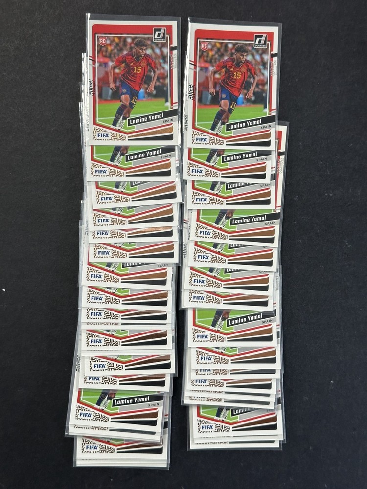 Lot of (40) 2023 Donruss FIFA Soccer #54 Lamine Yamal RC Rookie NEAR MINTPROBSTEIN is actively accepting consignments !!