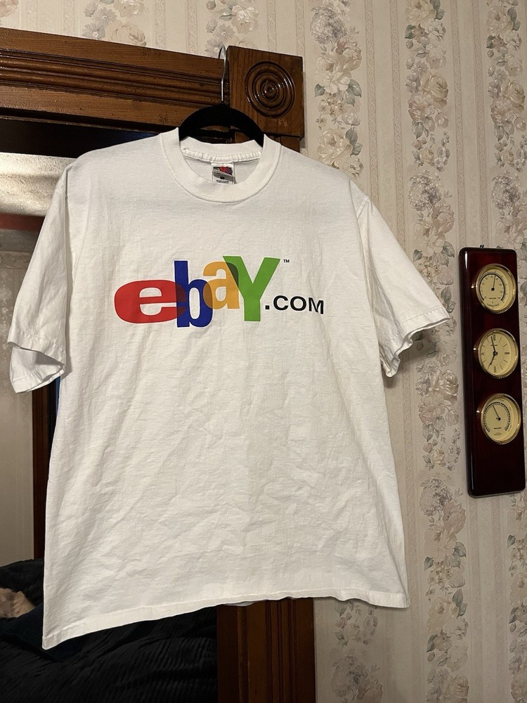 Vtg eBay Promo Shirt Large Tech Computer Band Concert Internet Website