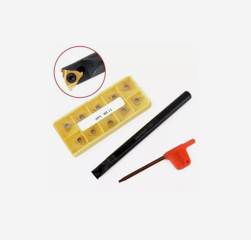 SNR0010K11 Lathe Threading Boring Bar Turning Tool Holder with 10 Inserts for Precision Machining