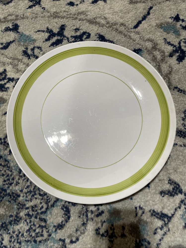 Mikasa Cera-Stone Saucers Avocado 3130 Japan MCM Vintage Retired Dinnerwear 12”