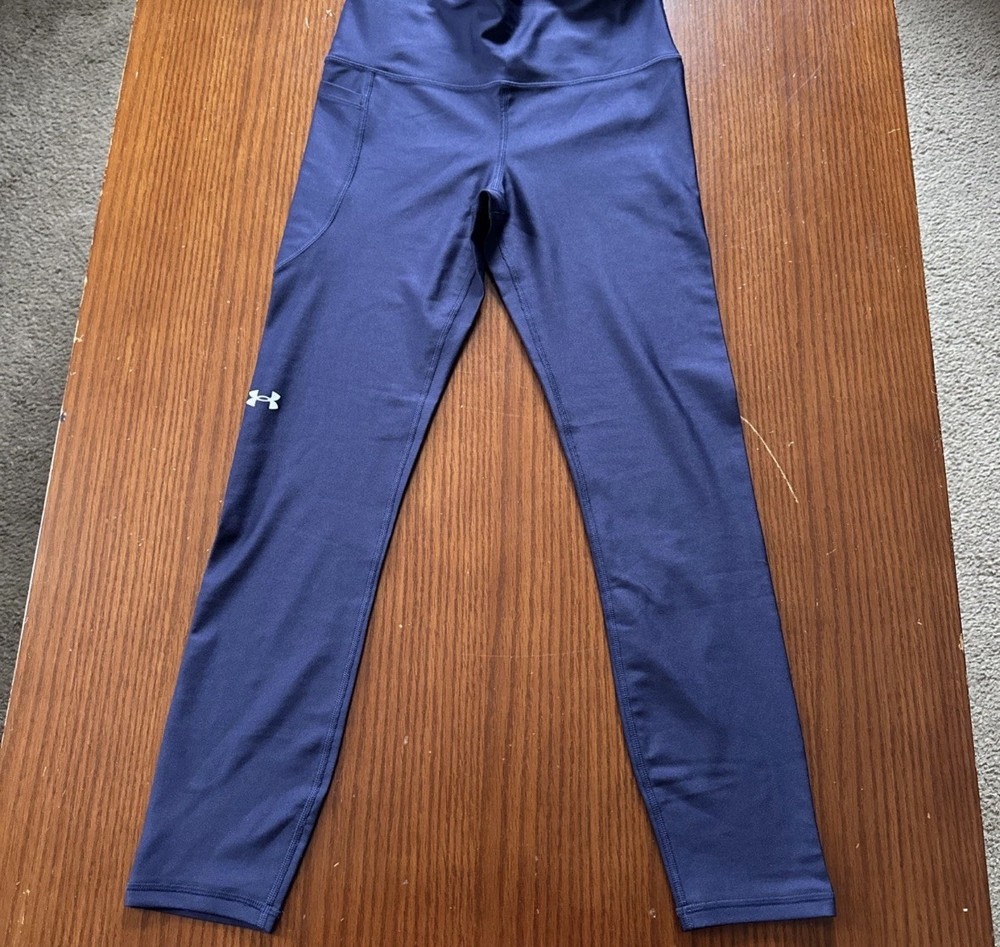 Under Armour HeatGear Running Tights Women's Navy Preowned