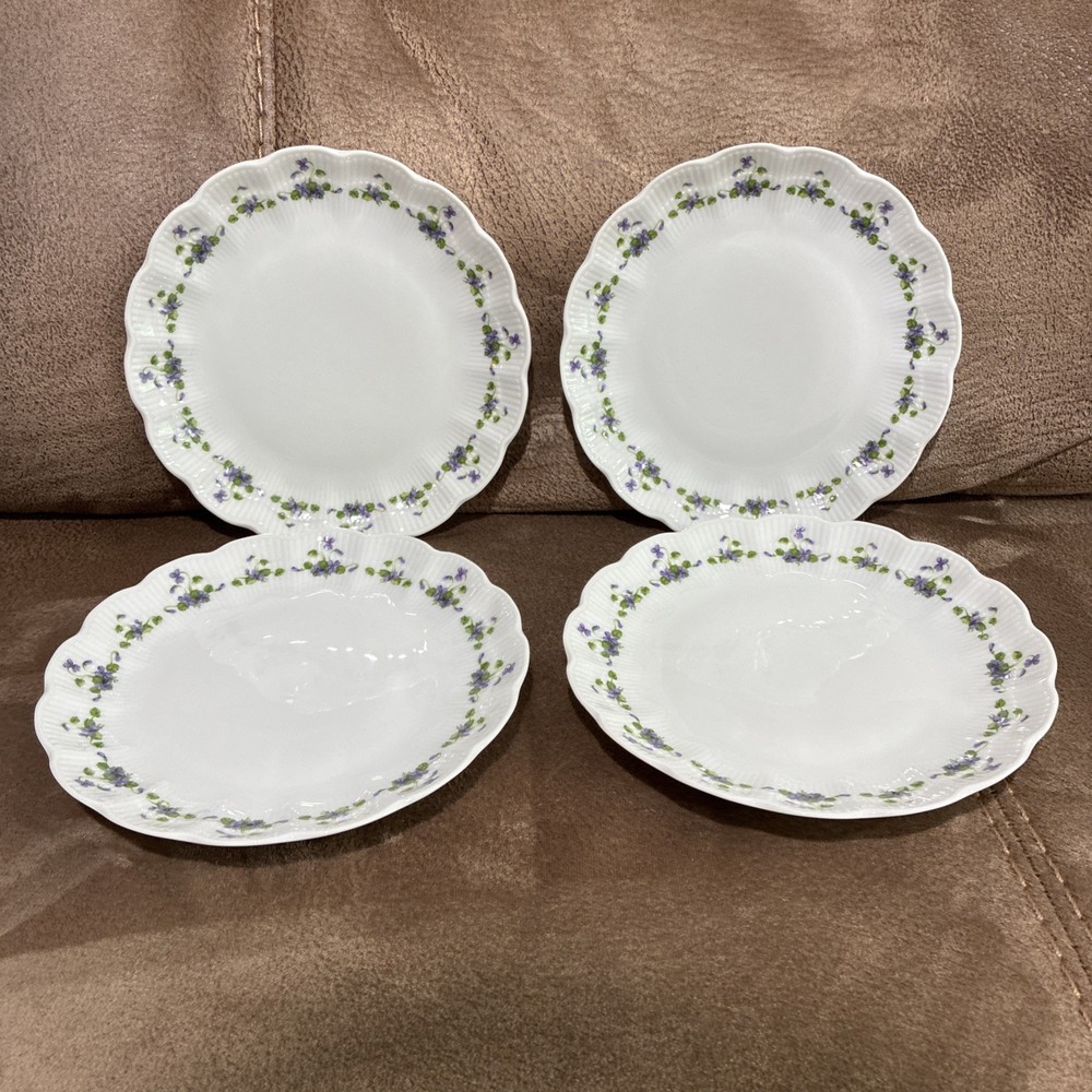 Vintage Kaiser Romantica “Viola” 6 1/8” Bread Plates West Germany set of 4