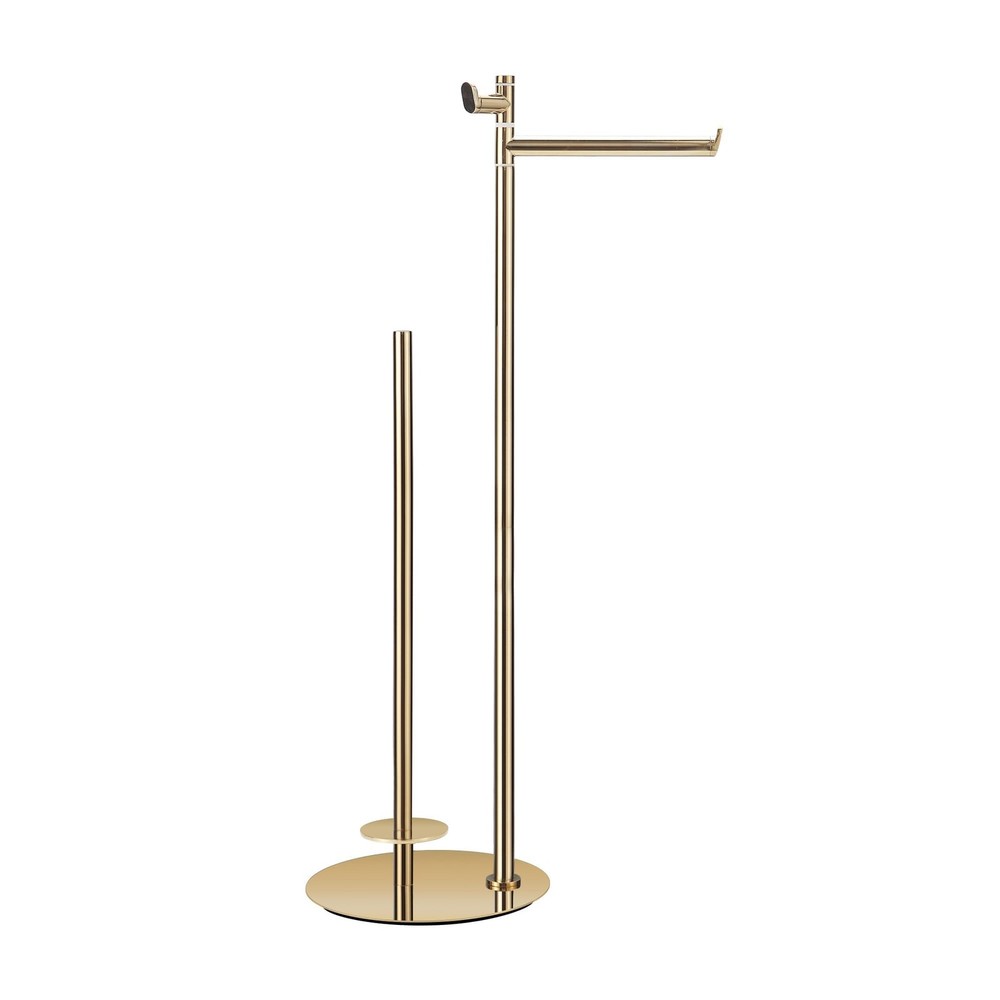BVL Toilet Paper Holder Stand in Gold, SUS304 Stainless Steel, Weighted Base,...