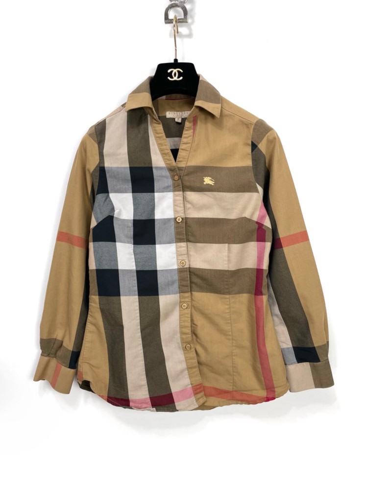 Burberry London Women's Shirt Beige Nova Check, Size S