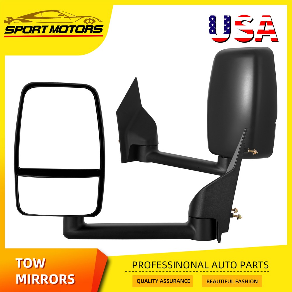 Power Heated Tow Mirrors For 2003- 2019 Chevy Express GMC Savana 1500 2500 3500