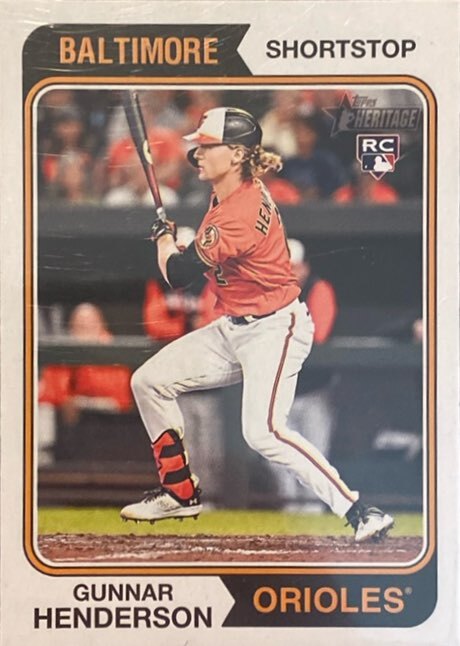 2023 Topps Heritage Gunnar Henderson Rookie Card #64