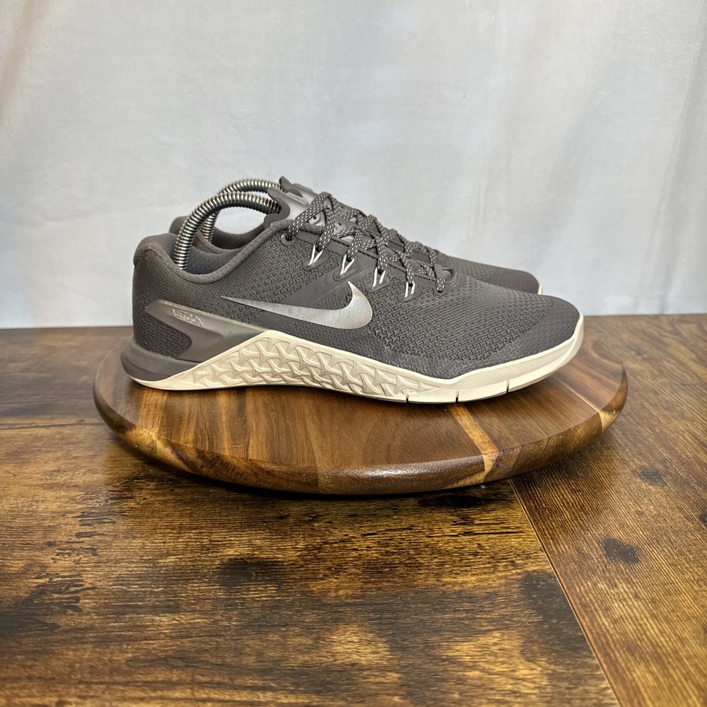 Nike Metcon 4 924593 Women’s Sz 9 Grey Cross Fit Gym Training Shoes No Insoles