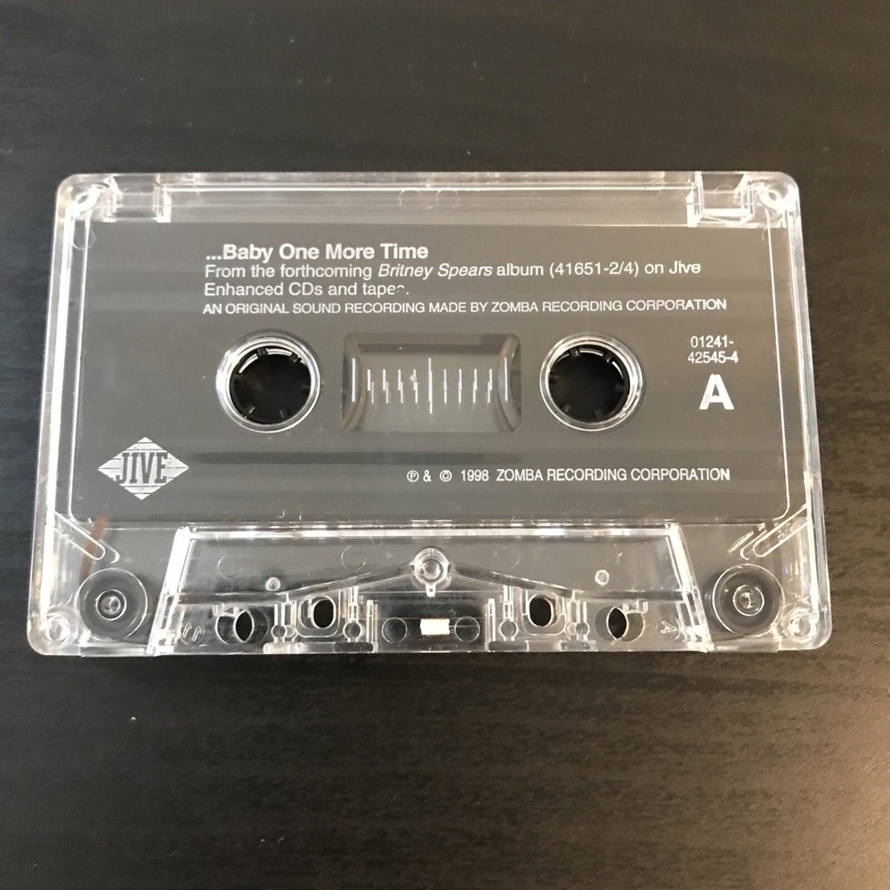 Baby One More Time by Britney Spears Cassette 1998 Limited Edition NO COVER ART