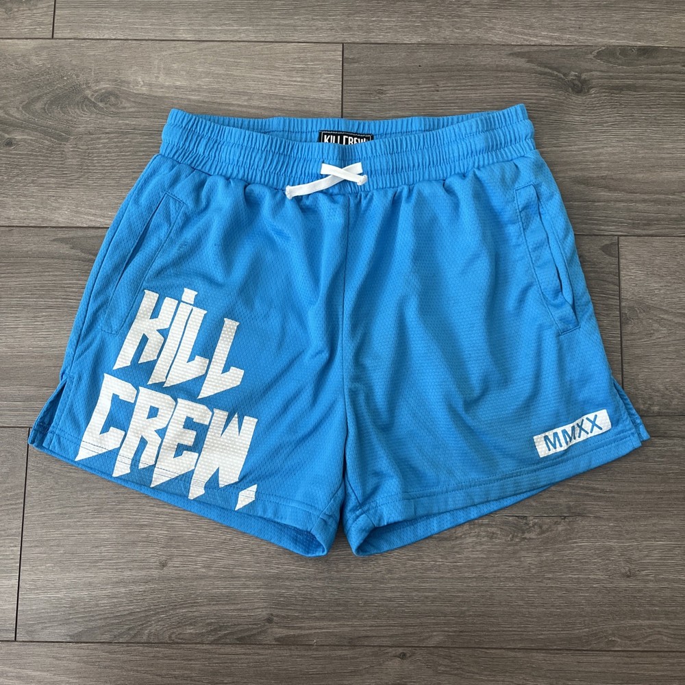 Kill Crew Shorts Mens S Blue Athletic Drawstring