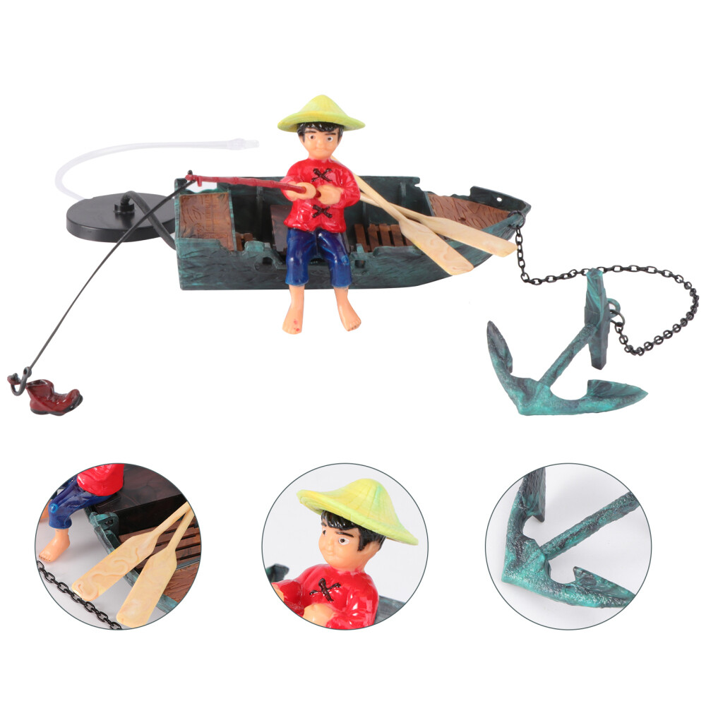 Fish Tank Air Pump Decor Small Aquarium Light Ornaments Heater